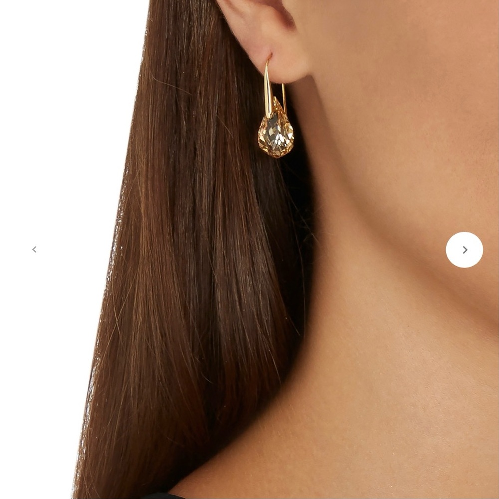 Swarovski Gold and Crystal Drop Earrings